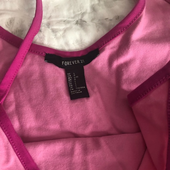 Forever 21 vneck spaghetti strap bodysuit with trim NWOT - Picture 2 of 2